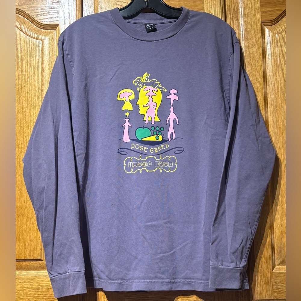 Brain Dead Ants Purple Graphic Long Sleeve T-Shirt Men’s Small